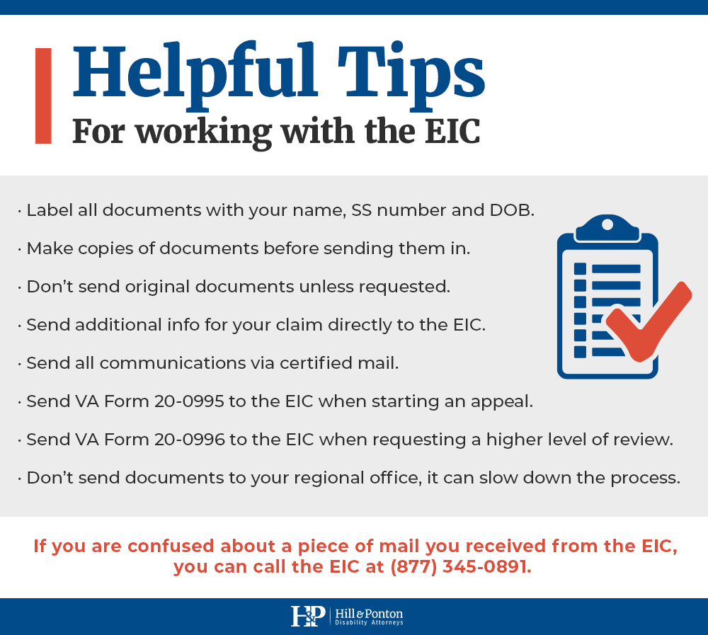 VA evidence intake center EIC tips