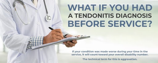 va disability rating tendonitis